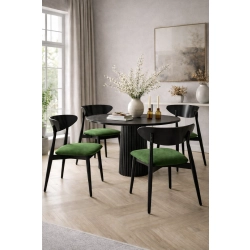 Krzesło KR-17 Kolor Zielony Kolor Drewna Czarny